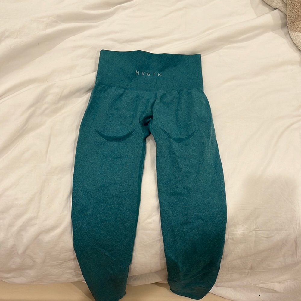 NVGTN teal leggings XS